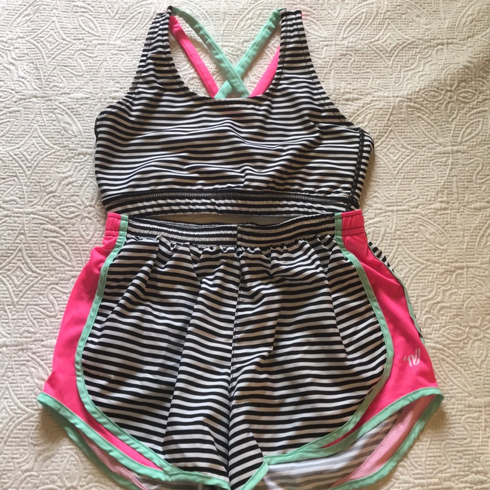 Sports Bra and Shorts Matching Set